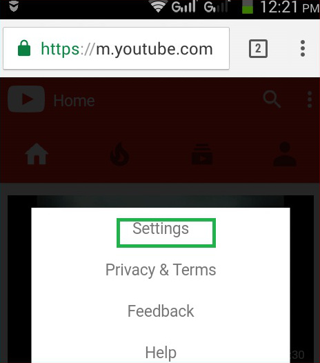 mobile site settings