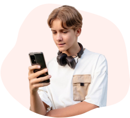 Boy with phone