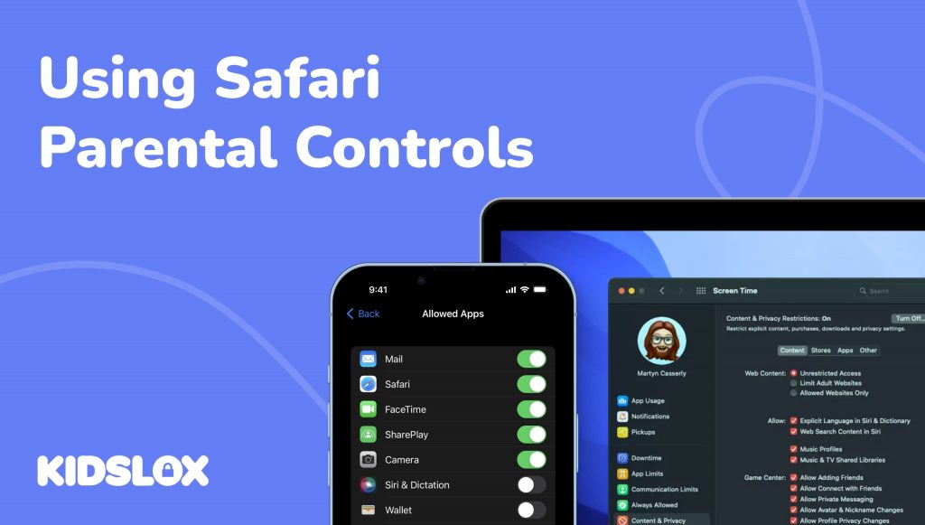 Using Safari Parental Controls